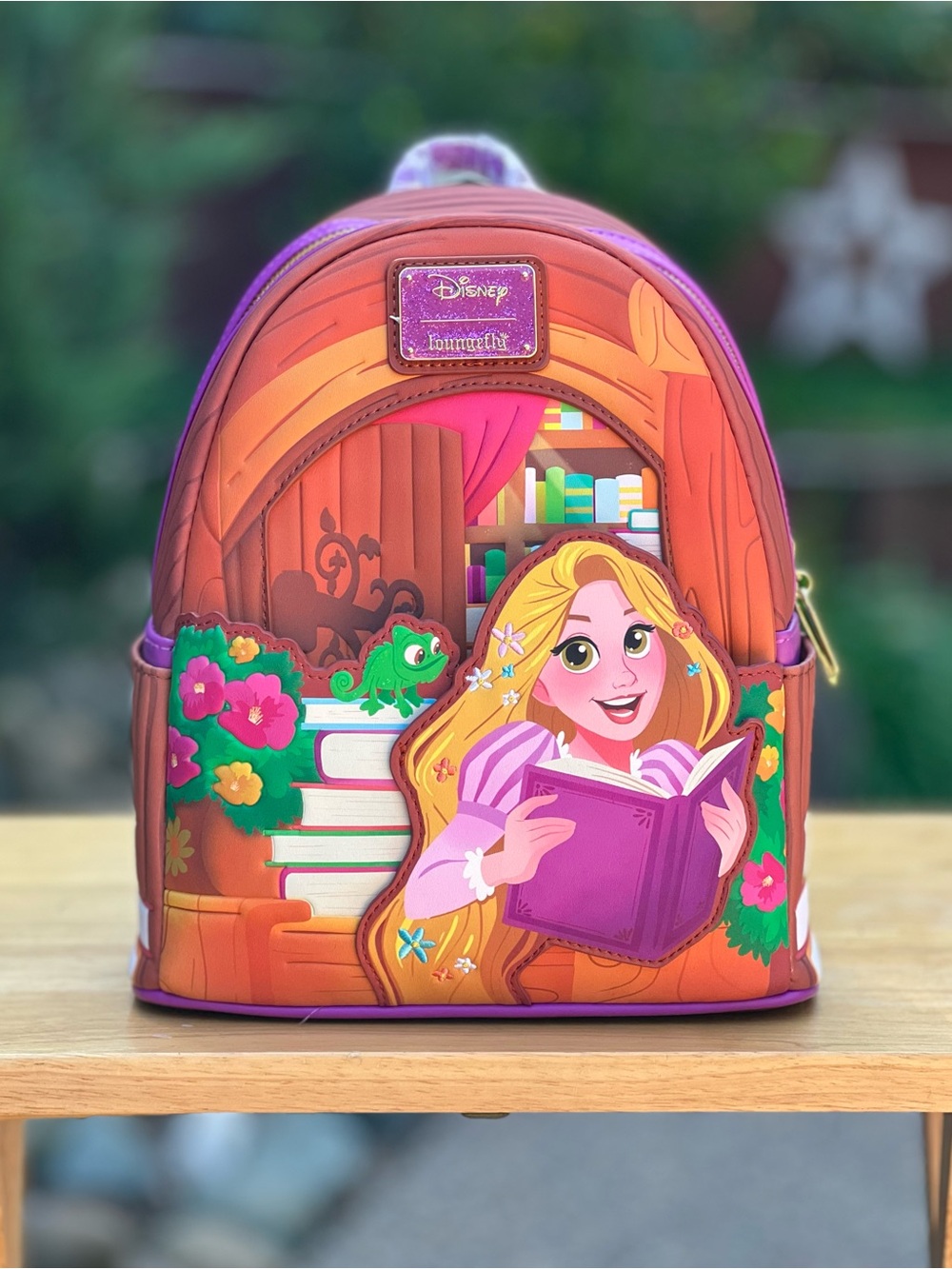 Loungefly Disney Tangled Rapunzel Exclusive Books Backpack and Wallet Set NWT - Picture 2 of 16